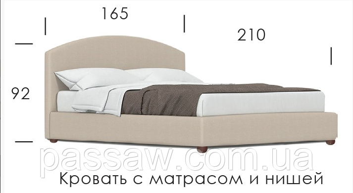 Кровать Милена 1,6 с подъемным механизмом и матрасом - фото 9 - id-p1097495692