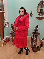 Женское, модное, зимнее удлиненное пальто - одеяло большого размера р- 46,48,50,52, 54, 56, 58, 60, 62, 64, 66