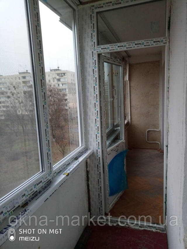 Скління балкона в чешці з балконом Київ на вул. Малиновського фото ™Вікна Маркет