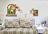 Наклейка на стіну, наклейки на шафу, вітрину, в дитячу "сімейство жирафів" 56см*130см(лист 60*90см), фото 3
