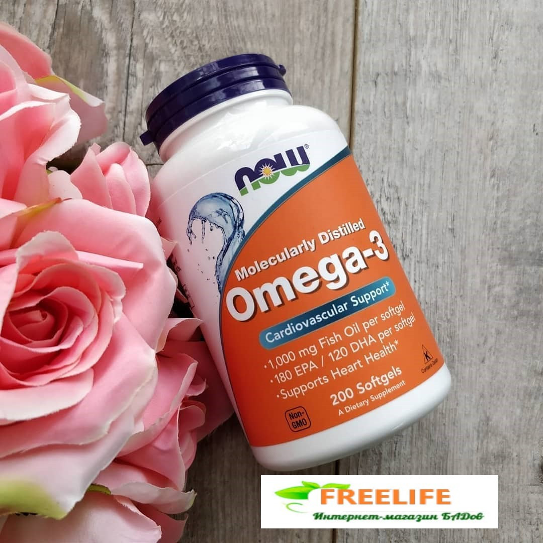 Омега-3 Now Foods, Omega-3, 180ЕРА, 200 Шт, NOW-01652 — Купить Недорого ...