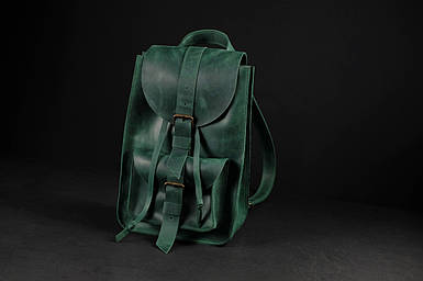 Жіночий рюкзак Флоренція з натуральної шкіри колір Зелений
