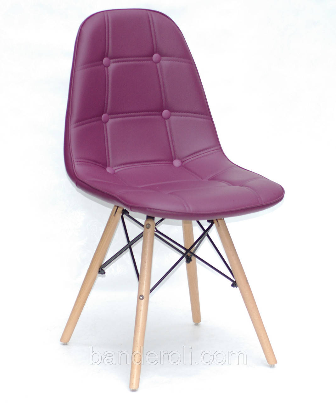 Стілець Alex Екошкіра, ПУРПУРНИЙ 61, фото 1