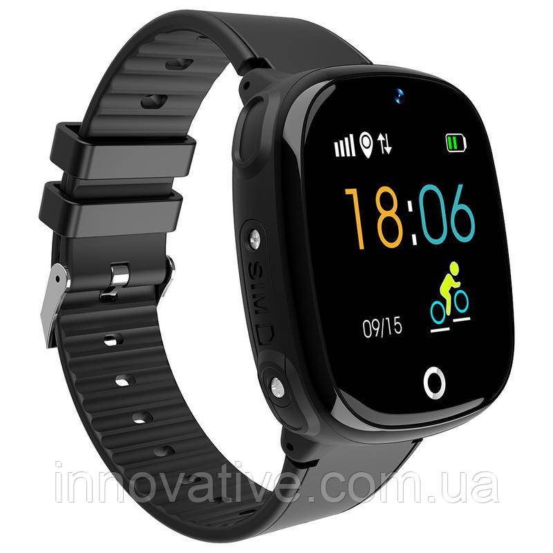 Дитячі смарт-годинник Lemfo DF50 Light Edition з камерою і GPS відстеженням (Чорний)