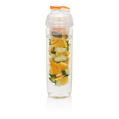Пляшка для води з контейнером для фруктів (з инфузором) 500 мл Помаранчевий