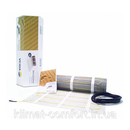 Тепла підлога Veria Quickmat 150 двожильний нагрівальний мат 600 Вт, 230 V, 4 м2, 0,5х8м (189B0170)