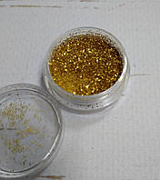 Глітерний пісок (блискочки) для нігтів, колір-золото