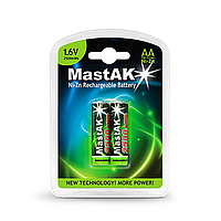 Аккумуляторы (Ni-Zn) AA MastAK High Voltage 1500mAh (2500mWh) (2шт.)