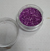 Глітерний пісок (блискочки) для нігтів, колір-фіолетовий