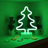 Нічник неоновий лампа Ялинка, фото 2