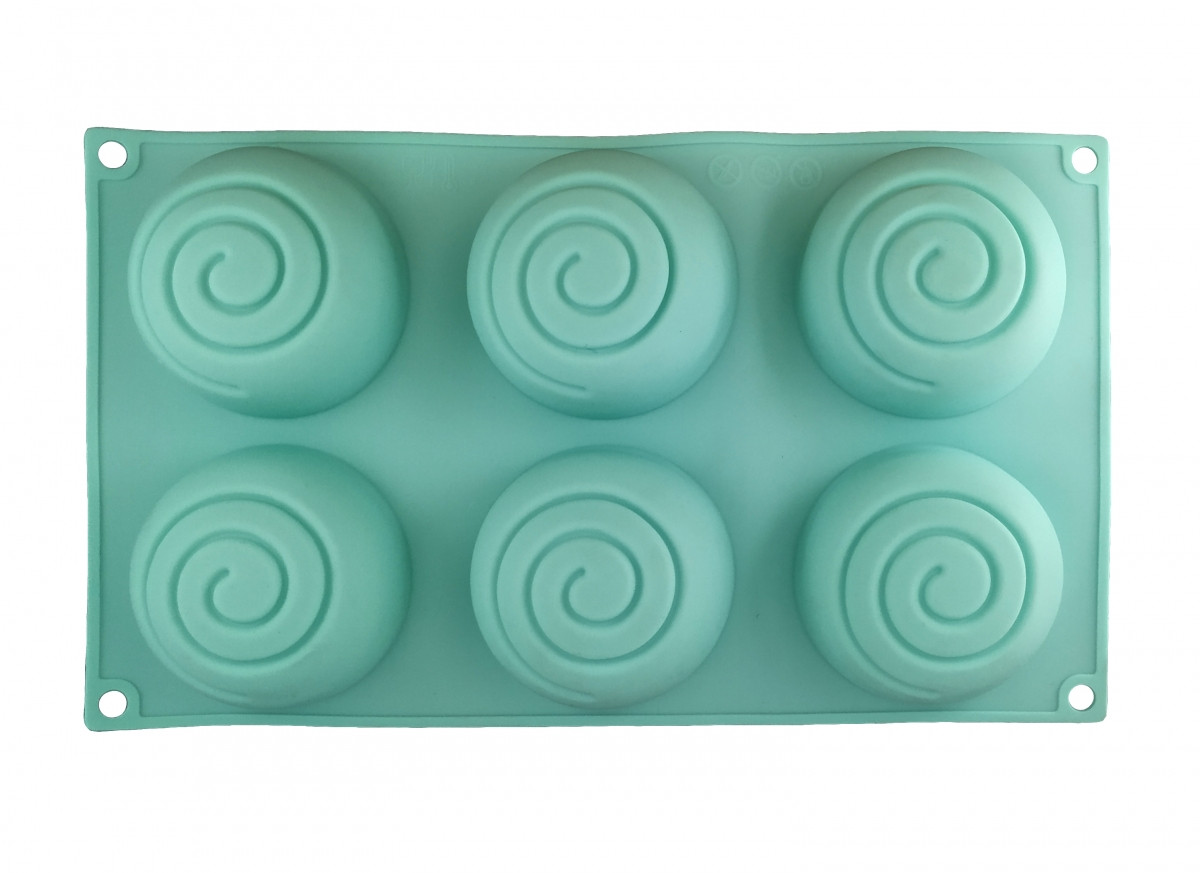 Силіконова Форма для євродесертів півсфера з завитком