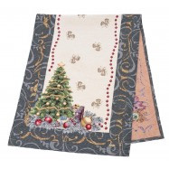 Доріжка новорічна гобеленова, Новорічна печеня, 37х100 см, ексклюзивні подарунки, Новорічний текстиль