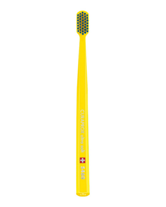 Зубна щітка Curaprox CS 5460 Ultra Soft, d 0,10 мм 01 Зубна щітка жовта/щетина синя