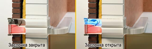 работа приточного клапана Marley Duo работа приточного клапана