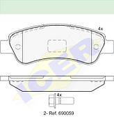 Колодки дискові задні Ducato/Boxer/Jumper 06>14 ICER