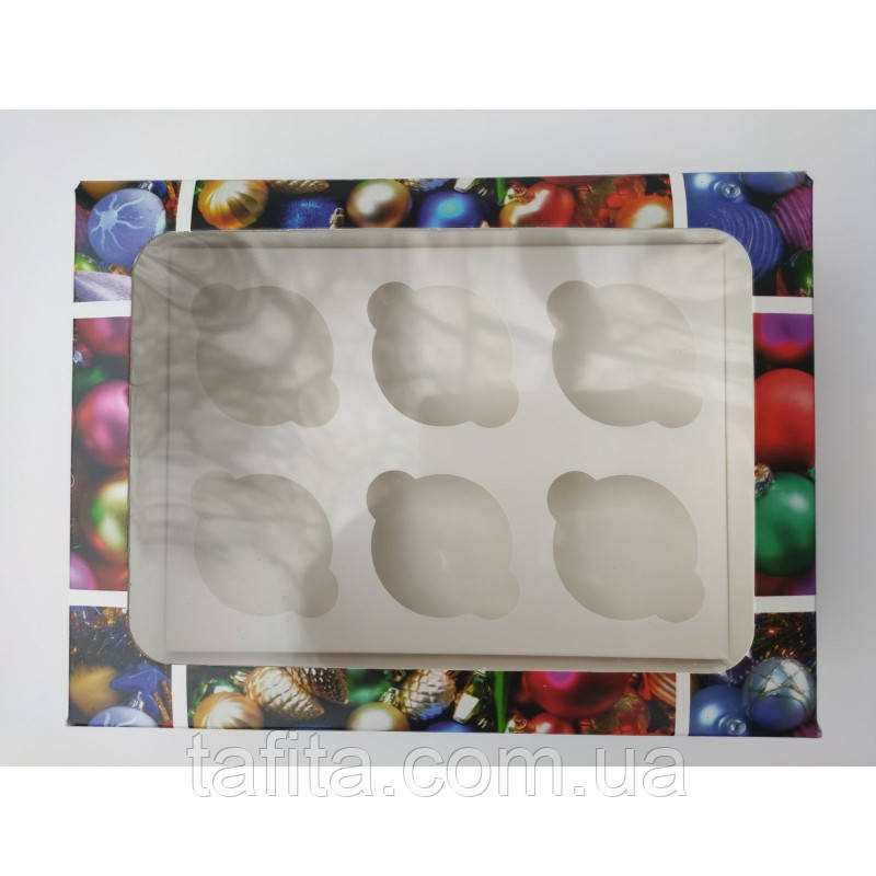 Коробка для 6 капкейків з вікном, фото 1