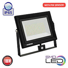 Светодиодный прожектор 100W с датчиком движения Horoz PARS/S-100 SMD