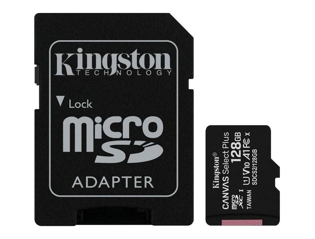 Картка пам'яті Kingston 128 GB microSDXC class 10 A1 Canvas Select Plus (SDCS2/128GB)