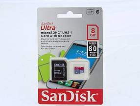 Карта пам&#39;яті microSDXC 8GB (з адаптером)