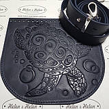 Клапан для сумки "Черепаха". Колір "Темно-синій"., фото 3