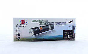 Ліхтарик ручний BL 616 T6 заряджається від microUSB, фото 3