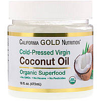 Кокосовое масло 473 мл, CGN Coconut Oil extra virgin (USA)