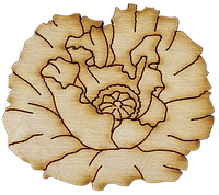 Фигурка фанерная - Маковый цветок 6 см AS-4760, В-0146