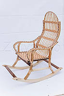 Крісло гойдалка з лози | Крісло-качалка плетене з лози | крісло качалка для дачі