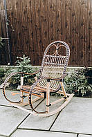 Кресло качалка с натурального ротанга | Кресло-качалка для сада | кресло качалка деревянная