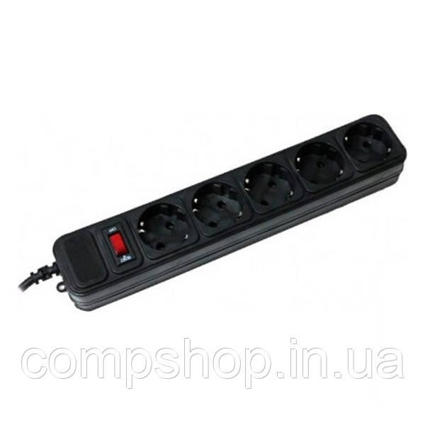 Мережевий фільтр Gembird SPG5-G-10B 3 м 5 розеток Black