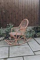 Кресло качалка плетеная для дома | Кресло-качалка плетеное из лозы | кресло качалка для дачи