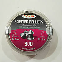 Куля пневматична Люман Pointed Pellets 0.57 g 4.5 mm (300 шт.) конічна