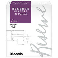 Трости D'Addario DCT1040 Reserve Classic Bb Clarinet #4.0 (10 шт.)