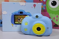 Детский фотоаппарат HD Kids camera 2.4 диагональ голубой с селфи камерой