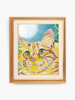 Схема для вишивки бісером Рудий кіт