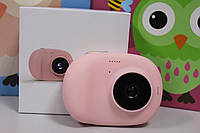 Фотоаппарат детский цифровой digital camera с селфи камерой розовый