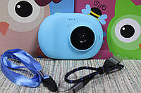 Детский фотоаппарат цифровой digital camera с селфи камерой голубой