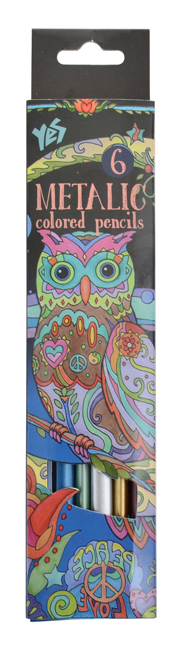 Олівці 6 кол. металізовані код: 290374, фото 1
