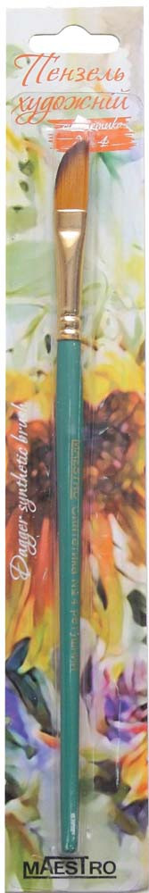 Кисть художні Maestro синтетика ретушная № 4 (блістер) код: 310406