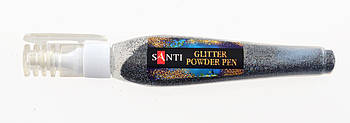 Ручка Santi з розсипним глітером чорний 10г. код: 411745