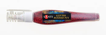 Ручка Santi з розсипним глітером червоний 10г. код: 411750