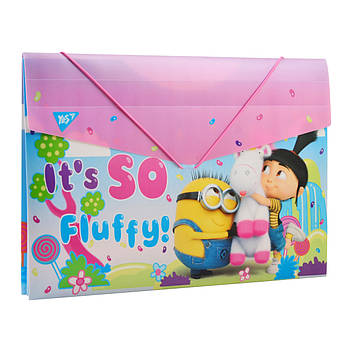 Папка YES пласт. на резинці 38*25см Minions Fluffy код: 491684
