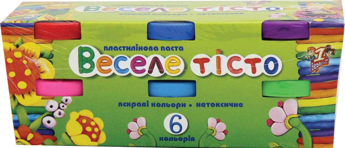 Пластилінова паста Веселе тісто 6кол. 30гр. до/до код: 540239, фото 1