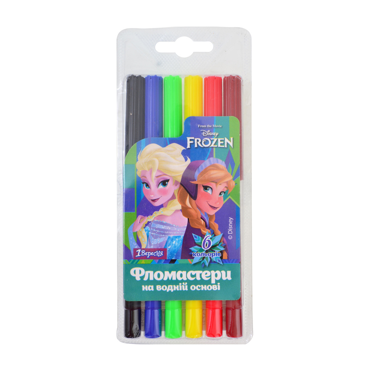 Фломастери 1 Вересня 6 кольорів Frozen (650349), фото 1
