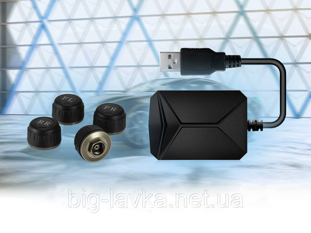 Система контролю тиску в шинах USB TPMS Android для більшості автомобілів Зовнішні датчики