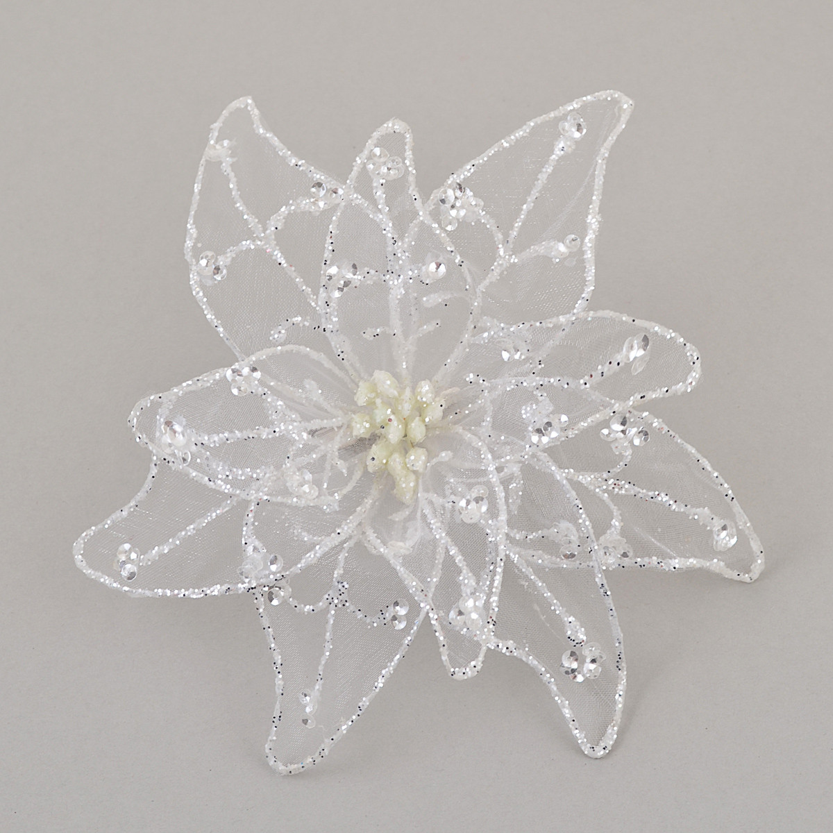 Квітка пуансеттии Yes Fun напівпрозорий білий 18 * 18см (750336), фото 1