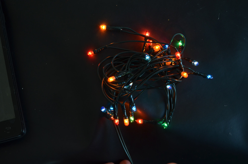 Електрогірлянда Yes Fun 26 мікроламп багатобарвна 12 м. 1 реж.мигання зел.провід. 801061, фото 1