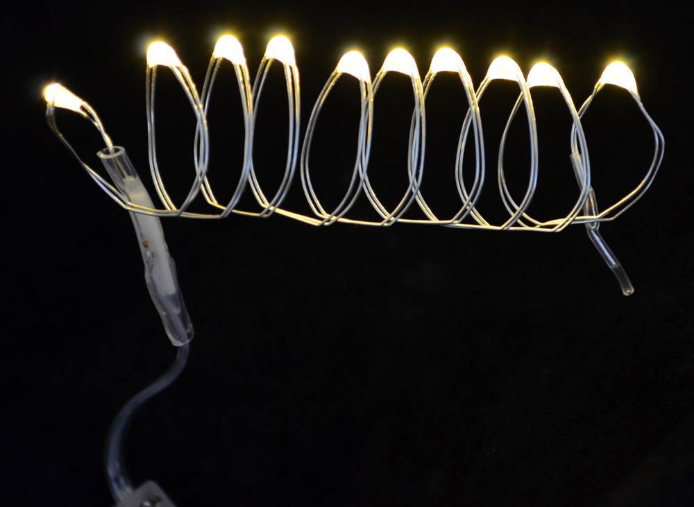 Електрогірлянда Yes Fun LED-нитка 10 ламп молочно-біла 055 м 1 реж.мигання срібла 801097, фото 1