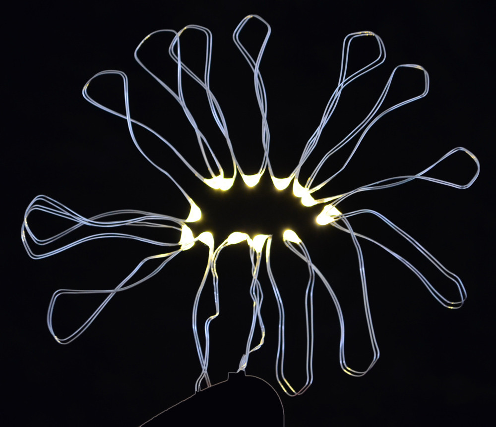 Електрогірлянда Yes Fun LED-нитка 15 ламп молочно-біла 1.60 м 1 реж.мигання срібла 801114, фото 1