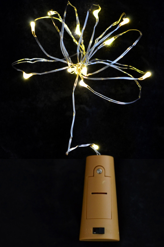 Електрогірлянда Yes Fun LED Согк light for bottle 15 ламп молочно-біла 160 м 801136, фото 1